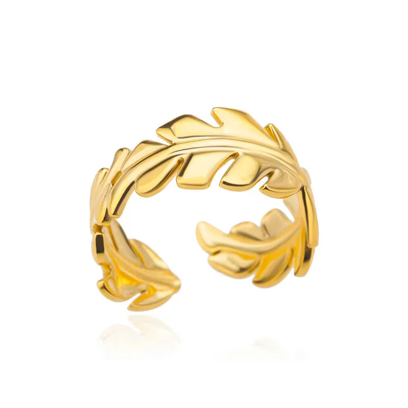 Anillo Hojas Dorado
