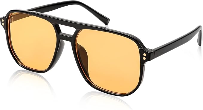 Lentes Aviador Retro Ámbar